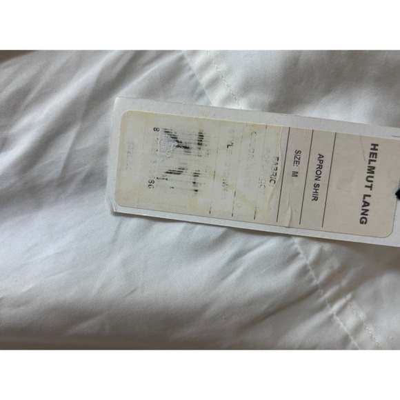 Helmut LangWhite Sleeveless Top Tunic Shirt Dress Tie Back Mandarin CollarPocket - Picture 14 of 16